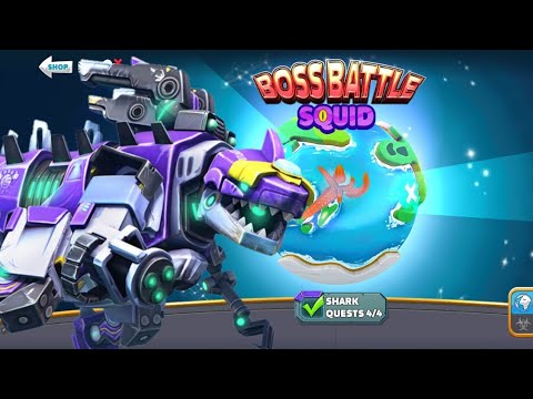 Giant MECHA SHARKJIRA vs COLOSSAL SQUID