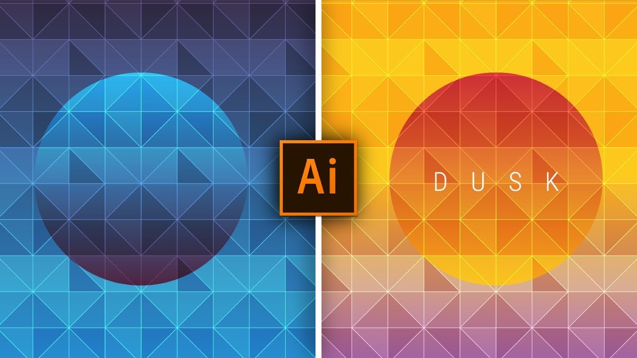 Easy Triangulated Gradient Backgrounds | Illustrator Tutorial