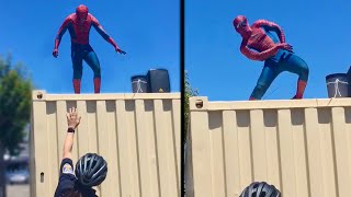 Spiderman Ignores Police Officer