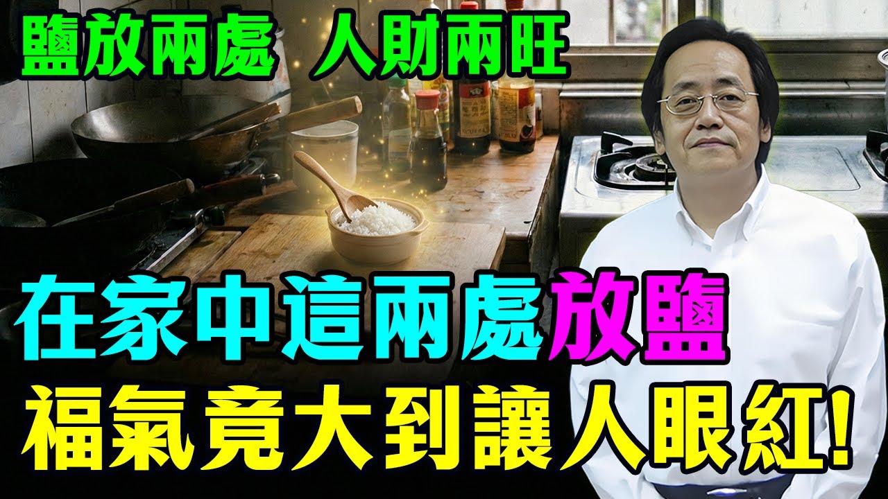 倪海廈：在家中兩個位置放點鹽，2026年福氣大到讓人眼紅！99%的人都不知道的玄學秘密！#倪海廈 #易经 #命理 #家居風水宜忌#鹽水轉運#招財納福#家庭和睦#運勢 #國學智慧 #2026運勢