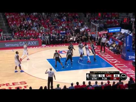 NBA, playoff 2015, Clippers vs. Spurs, Round 1, Game 1, Move 40, Tim Duncan, dunk