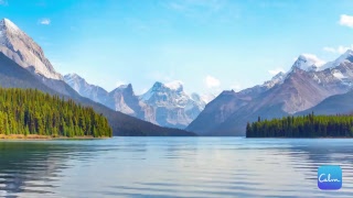 Calming Jasper Lake Scene