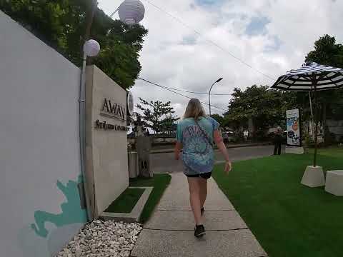Walk from “Away” Bali Camakila onto beach towards Seminyak.