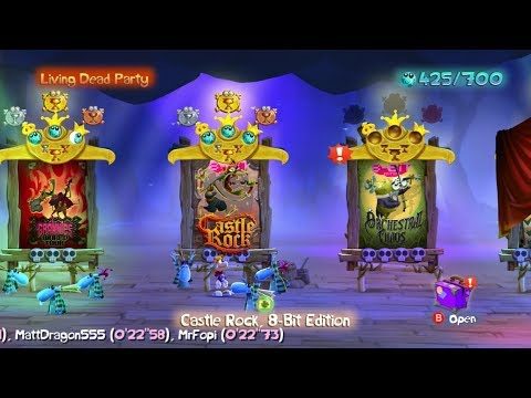 Walkthrough: Rayman Legends 100% - Castle Rock, 8-Bit Edition