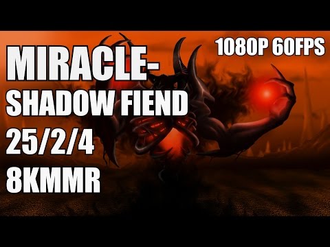 DOTA 2 Miracle- Shadow Fiend Ranked Match 25 KILLS