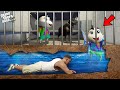 Franklin Digging A Secret Tunnel To Free Shinchan And Pinchan From Jail In GTA 5