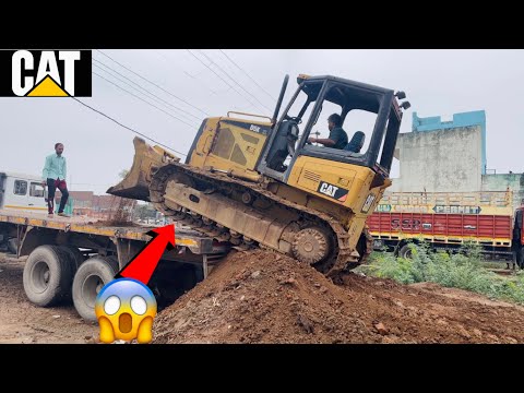 caterpillar d5k Dozer🔥Making Ramp and loading on truck trailer| #cat #dozer #tractor #jcb #jcbvideo