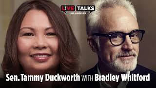 Senator Tammy Duckworth with Bradley Whitford at Live Talks Los Angeles