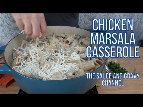 Chicken Marsala Casserole | Chicken Marsala Pasta Bake Recipe |  How to Make Chicken Casserole