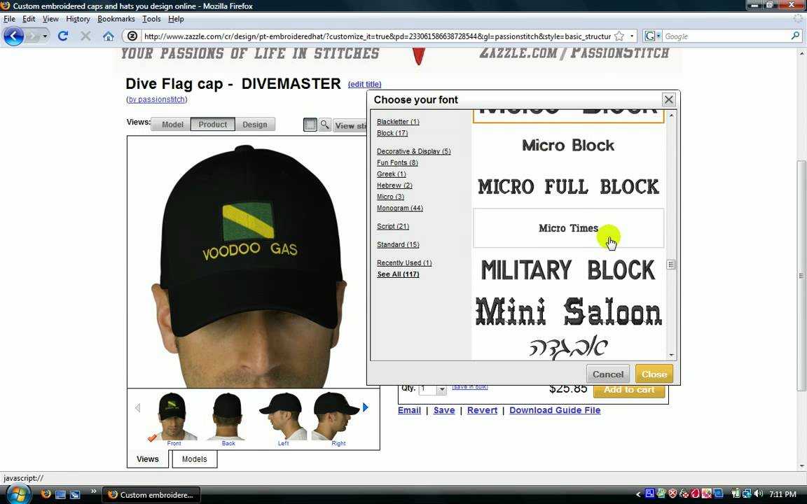 CUSTOM EMBROIDERED CAP - Zazzle Tutorial