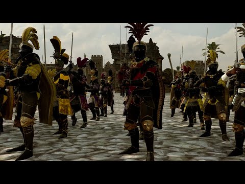 Estalia vs Greenskins siege of Sartosa warhammer 2 cinematic battle