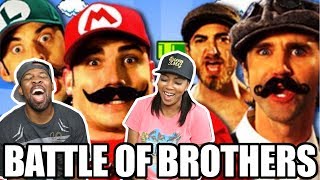 [ REACTION ] Mario Bros vs Wright Bros. Epic Rap Battles of History  &amp; Behind The  Scenes‼