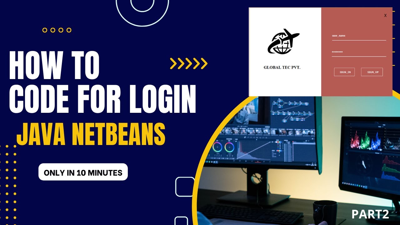 Java Swing UI Sign In /Login Form with Source Code-NetBeans | Java login system/Java coding part