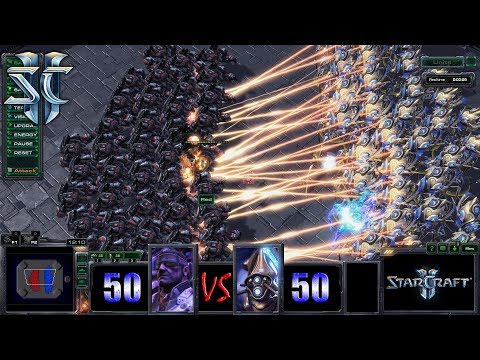 StarCraft 2: Unit Tester - 50 Thors VS 50 Colussus!!