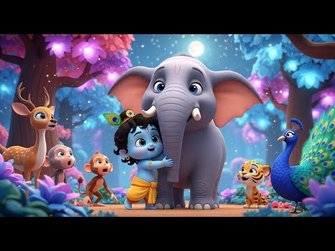 Peaceful Bhajan | Krishna Animal Love | Krishna Song | Shri Krishna Govind Hare Murari #balgopal