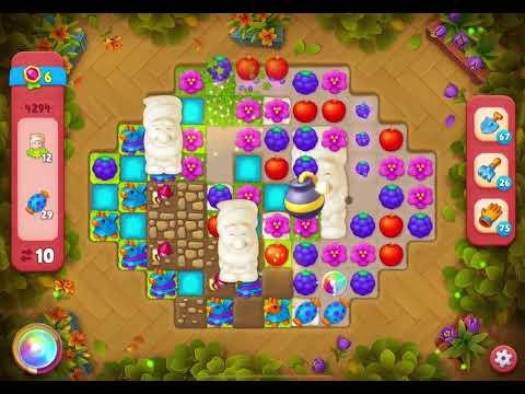 GardenScapes Level 4294 no boosters (16 moves)