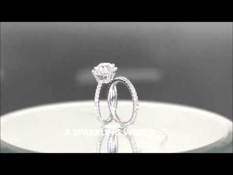 18k White Gold Cushion Cut Diamond Engagement Ring And Band 2.30ct H-VS2 EGL USA - ASW - 985N