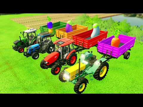LOAD AND TRANSPORT GIANT APPLES WITH RIGITRAC TRACTORS - Farming Simulator 22