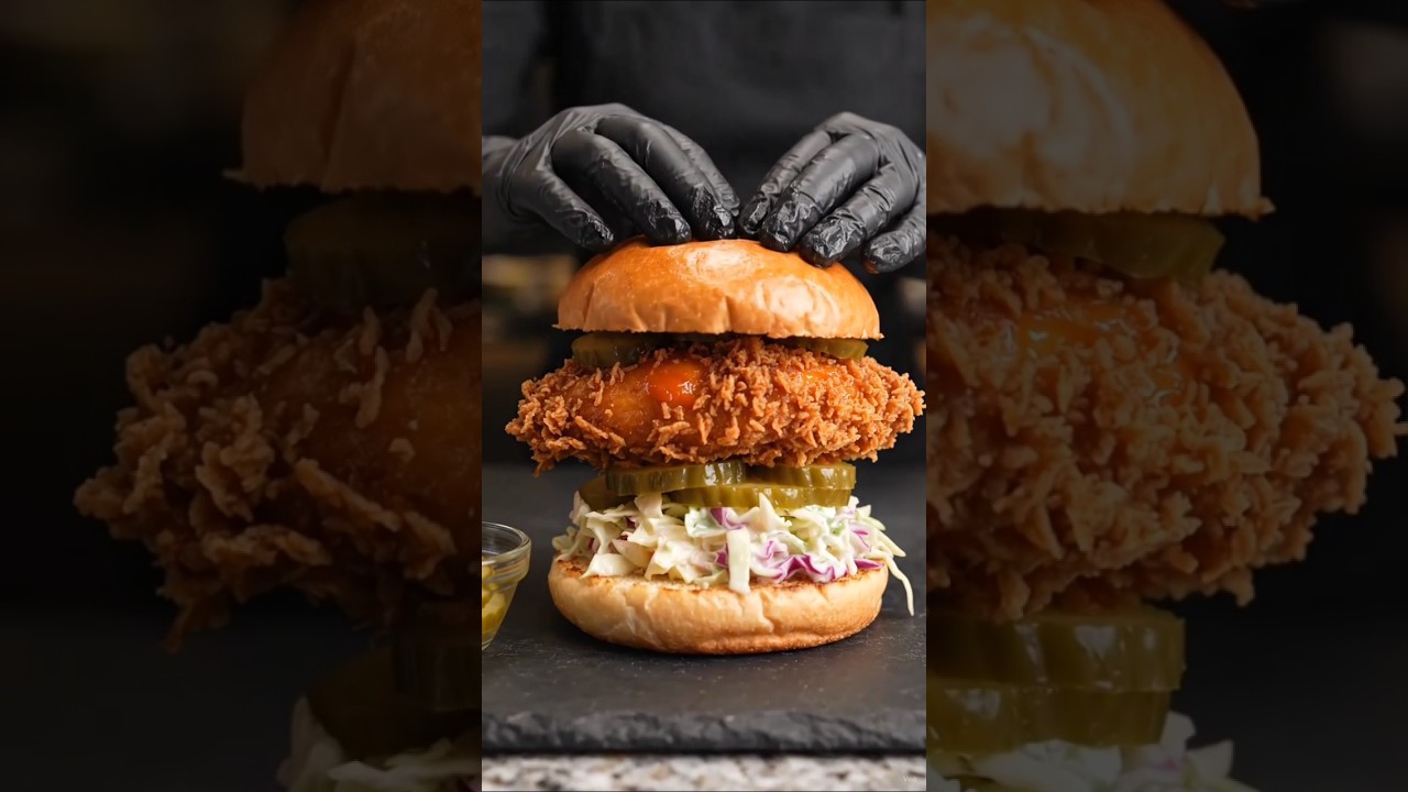 Warning: Extreme cravings ahead! 🥵🔥 Hot, spicy, and super crispy—the ultimate hot chicken sandwiche🥪