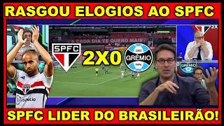 RASGOU ELOGIOS AO SPFC | SPFC LIDER DO BRASILEIRÃO! | TRICOLOR AMASSOU O GRÊMIO!
