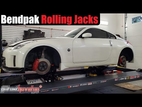 Bendpak Rolling Bridge Jack RJ7W (Taking wheels off on a 4 post lift) Babco Canada | AnthonyJ350