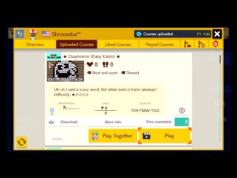 ★ Oxymoron (Easy Kaizo) ★ - Mario Maker 2