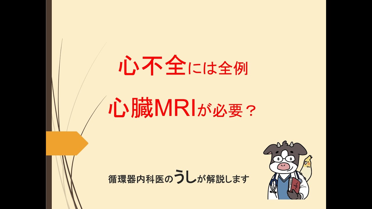 心不全には全例MRIを撮る？（うし先生が解説します）