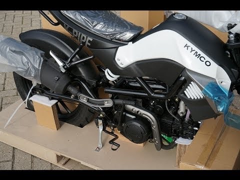 Kymco K-Pipe 125 unboxing/uncrating and assembly time lapse