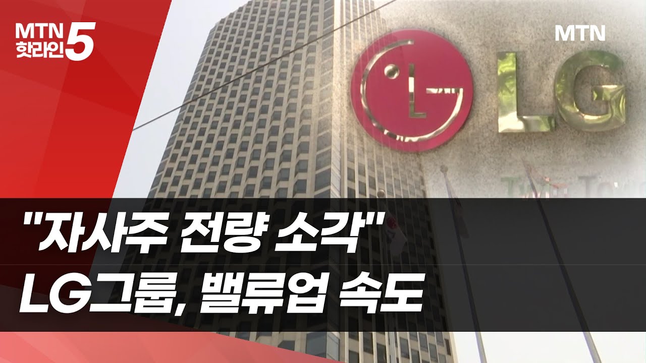 "자사주 전량 소각"…LG그룹, 밸류업 속도  / 머니투데이방송 (뉴스)
