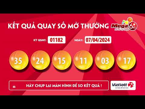 Trực tiếp Kết quả xổ số điện toán Mega 6/45 Ngày