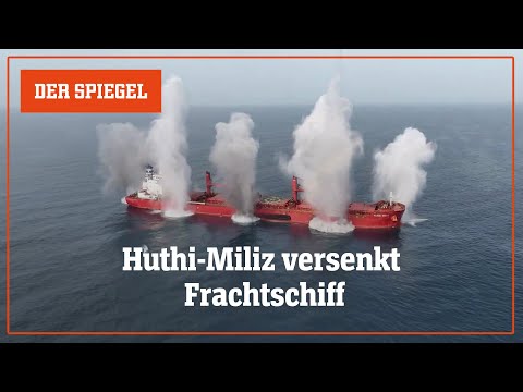 Angriff im Roten Meer: Hier versenkt die Huthi-Miliz ein weiteres Frachtschiff | DER SPIEGEL