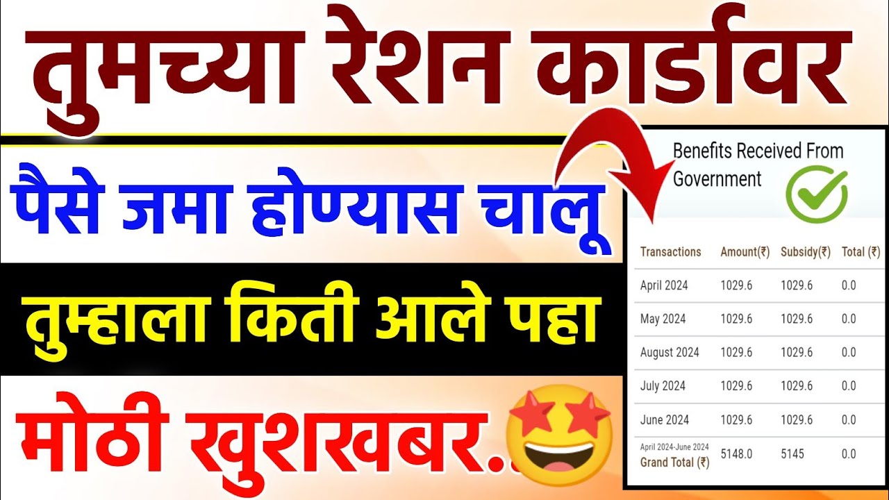 Ration Card Benefits Received From Government || Ration Card Paise kase Check Krave | Ration Payment