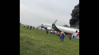 PLANE ON FIRE AT O'HARE