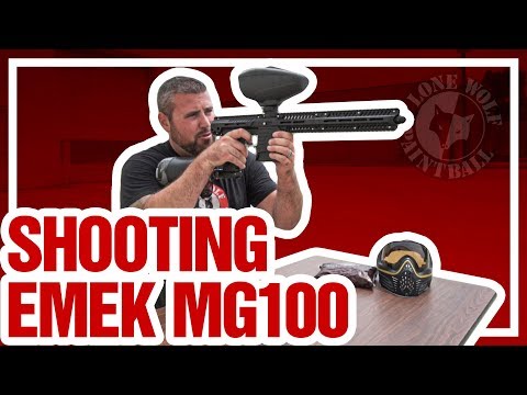 Shooting the Emek MG100 Paintball Gun | Mag Fed & Hopper Fed | Lone Wolf Paintball Michigan