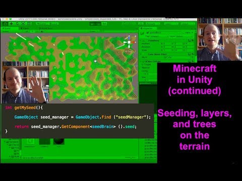 Red Hen dev - Minecraft Tutorial in Unity: more terrain layers, seeding, and better trees
