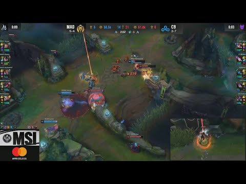 Zven sidestepping all Humanoid's abilities to get the Solo Kill - MSI C9 vs MAD #shorts