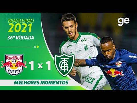 Gols e lances de Red Bull Bragantino x América-MG