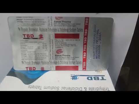 Tbd (trypsin 48mg+bromelain 90mg+rutoside 100 mg+diclofenac ...