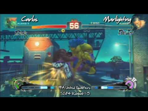 Team FFA United Qualifiers SSF4 Ranbat 1-5  M09 Carlos(Blanka) vs Marlighting(Deejay-Rufus)