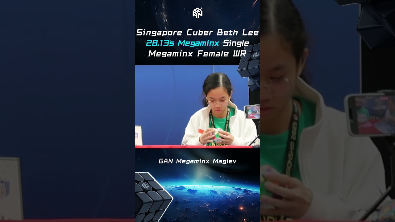 GANCUBE - 𝐁𝐞𝐭𝐡 𝐋𝐞𝐞 28.13s Megaminx single female WR