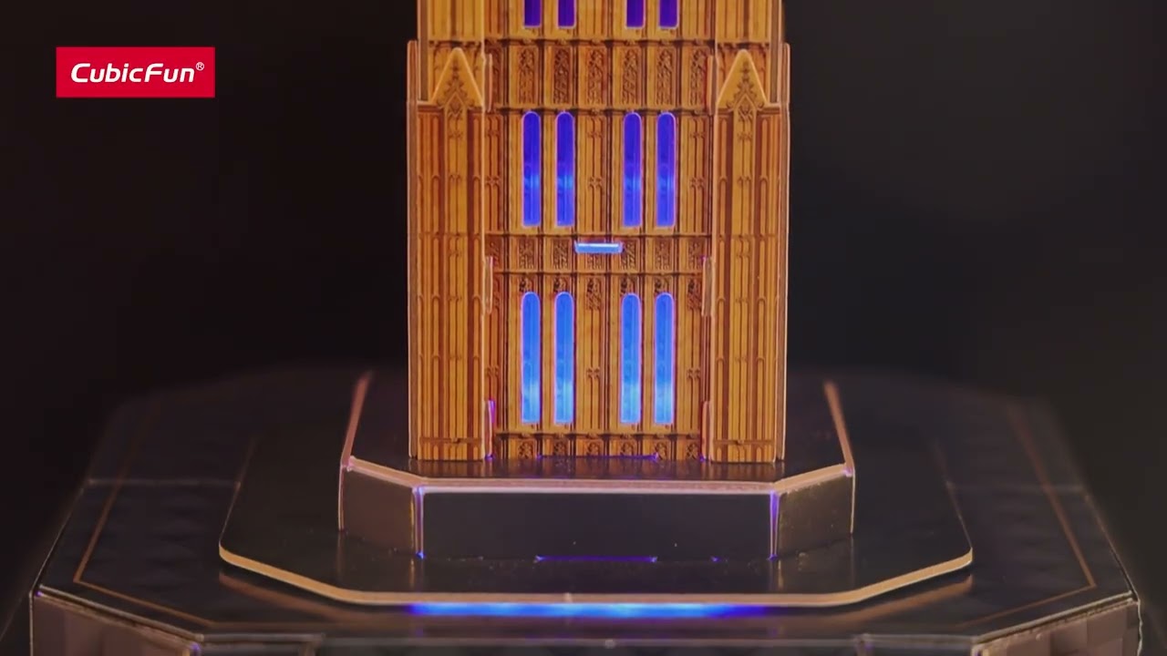 Тривимірна головоломка-конструктор CubicFun з LED підсвіткою БІГ БЕН (L537h)