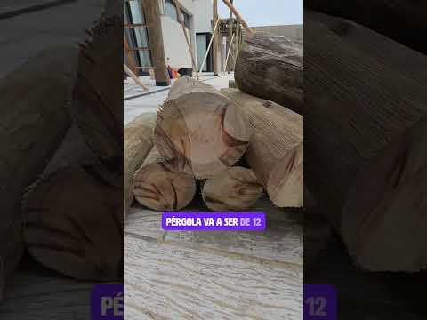 Segunda pergola de tronco impregnado para San Gregorio, Santa Fe #tronco #santafe