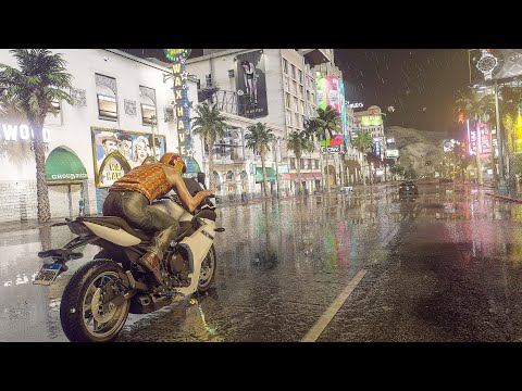 GTA 5 Rain Mod - Ultra High Realistic Graphics Gameplay 4K HDR 60fps | Ray Tracing Night