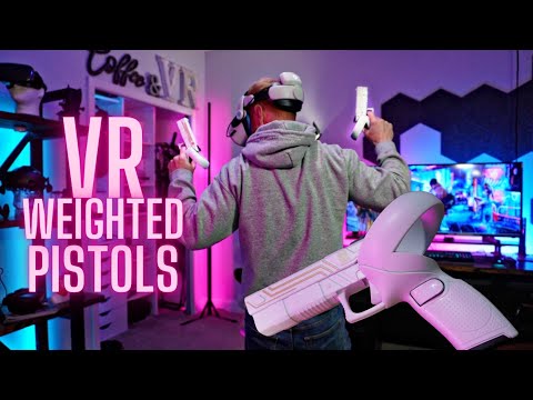 Weighted Meta Quest 2 Pistol Grips, VR Guns