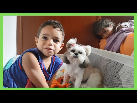 ALANA E BERNARDO ACORDAM E BRINCAM COM KEKE