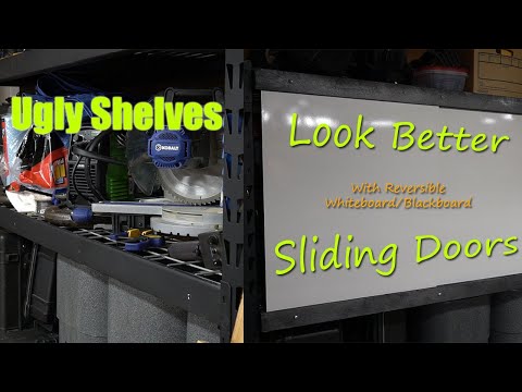 Turn Industrial Shelf Into A Cabinet - Sliding Doors For Shelf