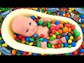 Satisfying Video l Mixing Candy in BathTub & Magic Skittles & Slime Cutting ASMR