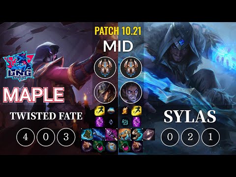 LNG Maple Twisted Fate vs Sylas Mid - KR Patch 10.21