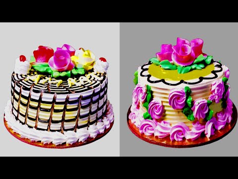 Amazing Cake Making Simple Design At home Only Five Minutes 🙌