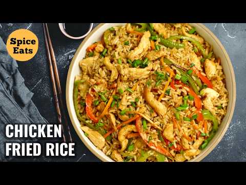 Stir Fry Chicken Rice | Chicken Fried Rice | Easy Stir Fried Chicken Rice
